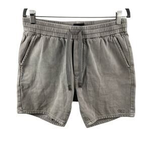 INDUSTRIE Australia Mens Gray Cotton Elastic Drawstring Waist Casual Shorts L
